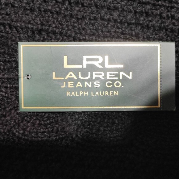 LRL Lauren Ralph Lauren knit sweater women's size M black colour turtle neck NWT - Picture 6 of 11